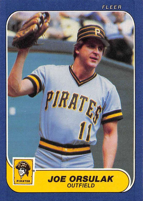 1986 Fleer #615 Joe Orsulak VG RC Rookie Pittsburgh Pirates 