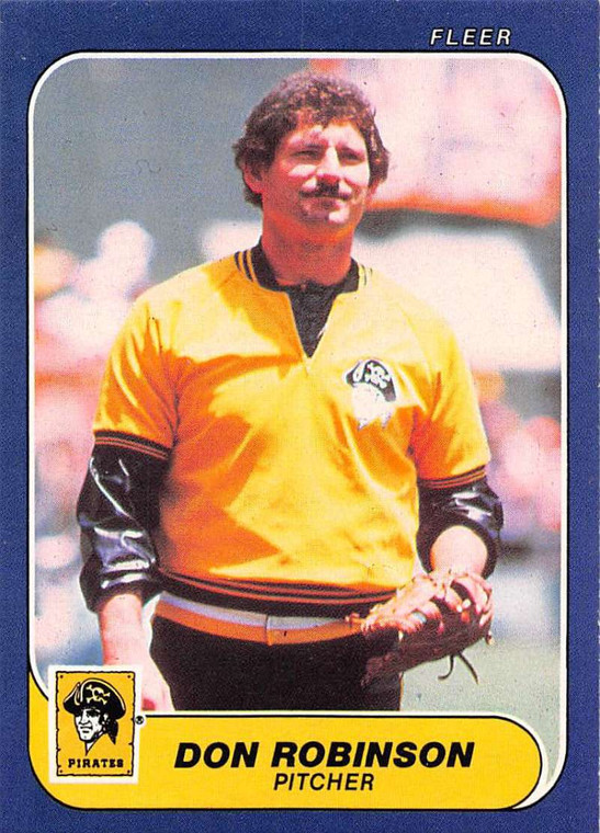 1986 Fleer #621 Don Robinson VG Pittsburgh Pirates 