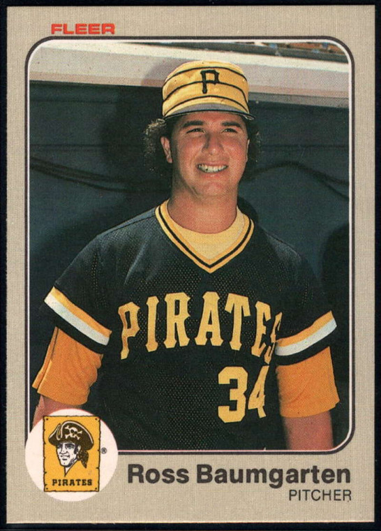 1983 Fleer #302 Ross Baumgarten VG Pittsburgh Pirates 