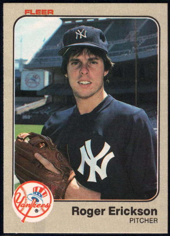 1983 Fleer #378 Roger Erickson VG New York Yankees 