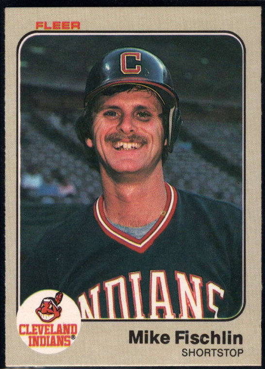1983 Fleer #407 Mike Fischlin VG Cleveland Indians 