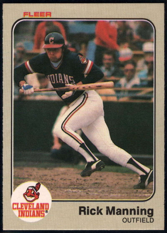 1983 Fleer #413 Rick Manning VG Cleveland Indians 