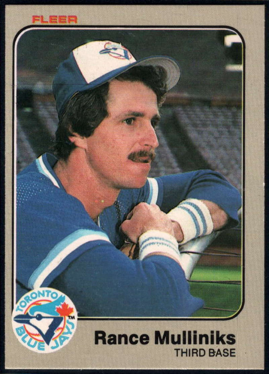1983 Fleer #436 Rance Mulliniks VG Toronto Blue Jays 
