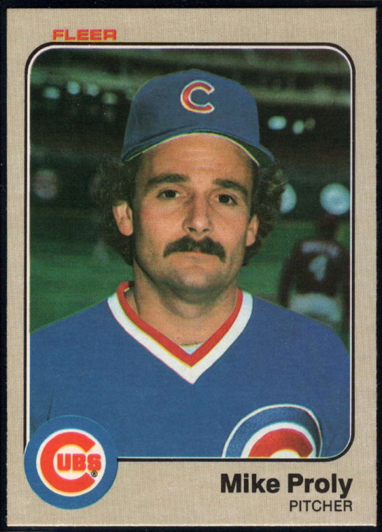 1983 Fleer #505 Mike Proly VG Chicago Cubs 