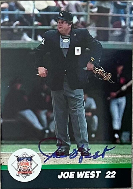 Joe West Autographed 1989 T & M Sports Umpires #34