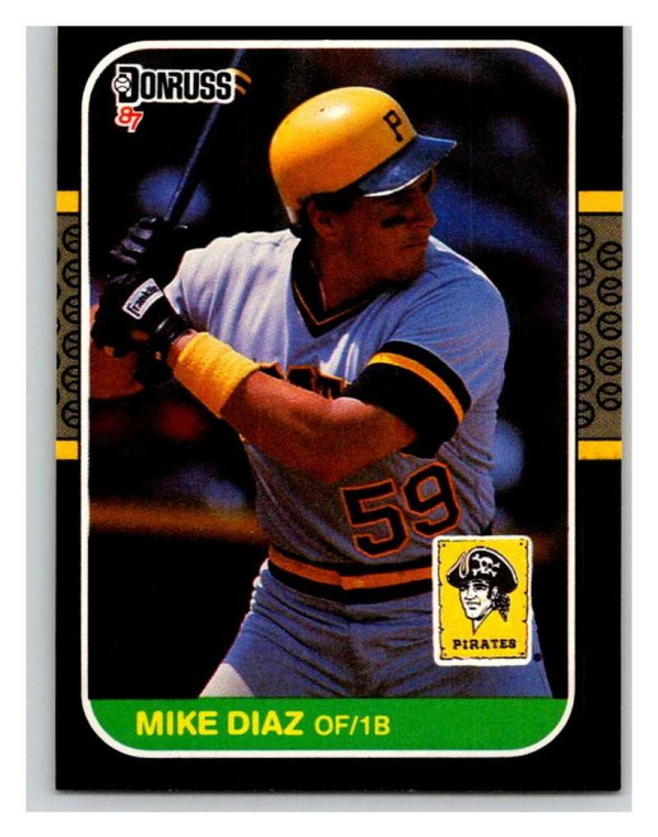 1987 Donruss #267 Mike Diaz VG RC Rookie Pittsburgh Pirates 