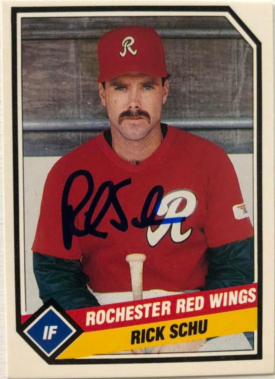 Rick Schu Autographed 1989 Rochester Red Wings CMC #23