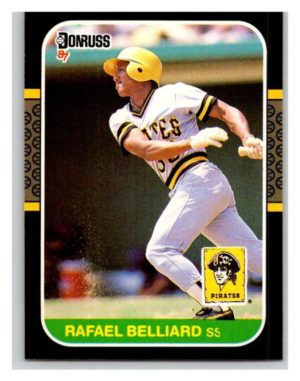 1987 Donruss #538 Rafael Belliard VG RC Rookie Pittsburgh Pirates 