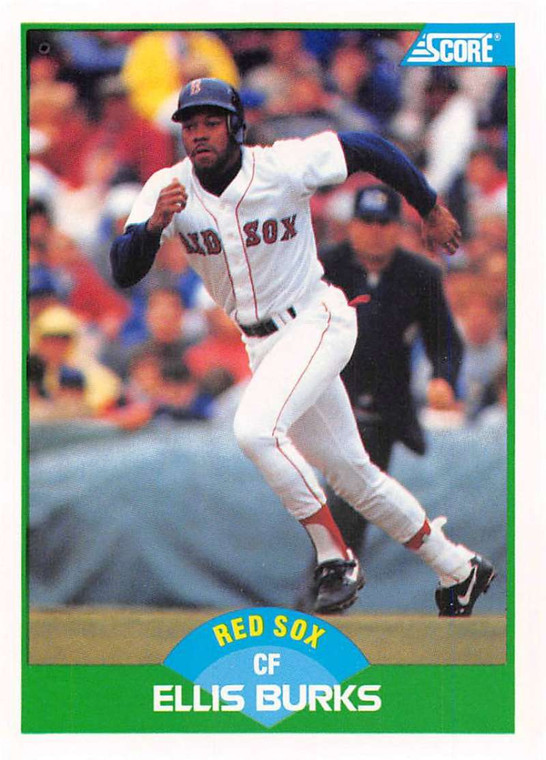 1989 Score #9 Ellis Burks VG Boston Red Sox 