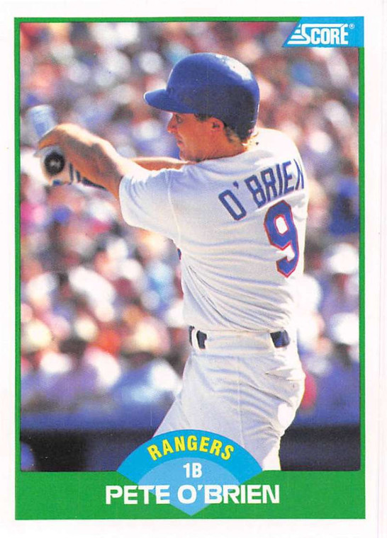 1989 Score #22 Pete O'Brien VG Texas Rangers 