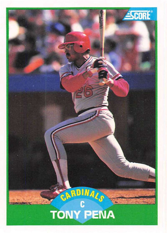 1989 Score #36 Tony Pena VG St. Louis Cardinals 