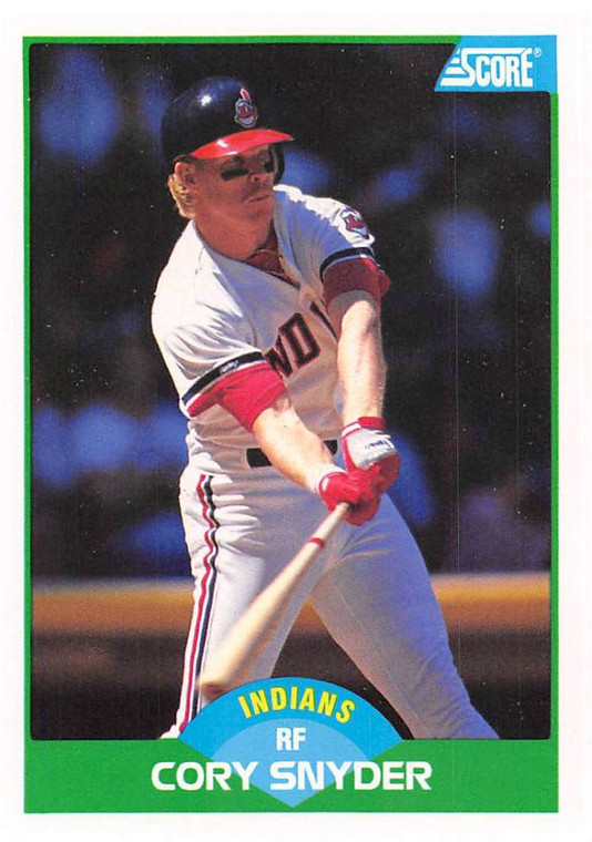 1989 Score #52 Cory Snyder VG Cleveland Indians 