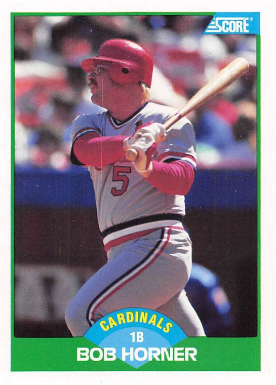 1989 Score #68 Bob Horner VG St. Louis Cardinals 