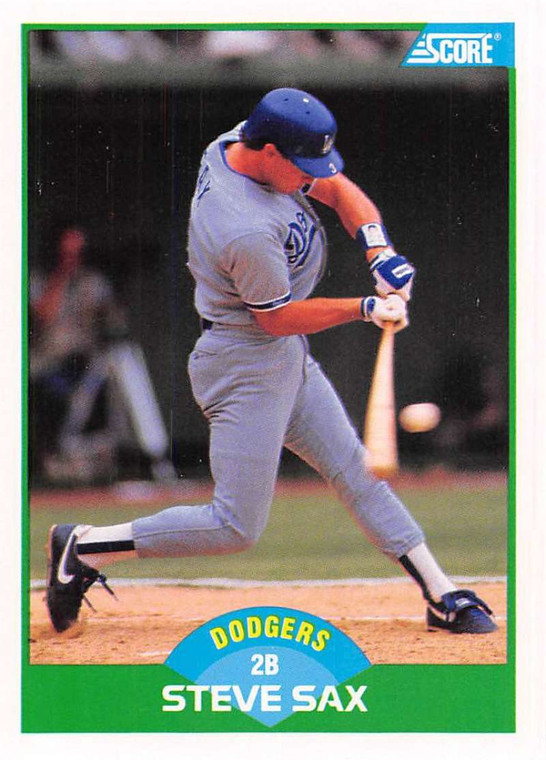1989 Score #69 Steve Sax VG Los Angeles Dodgers 