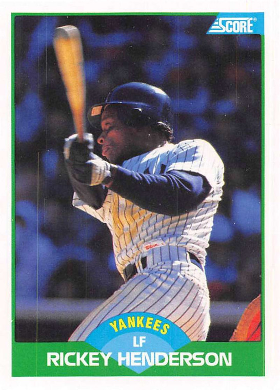 1989 Score #70 Rickey Henderson VG New York Yankees 