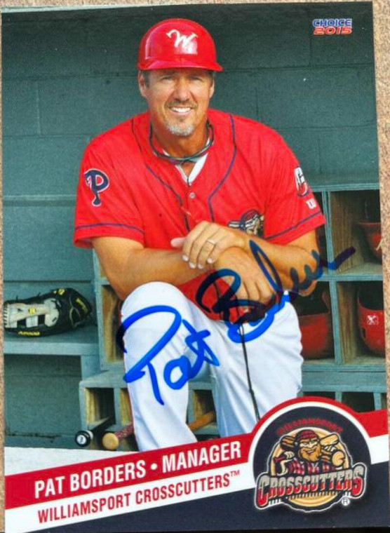 Pat Borders Autographed 2015 Choice Williamsport Crosscutters #33