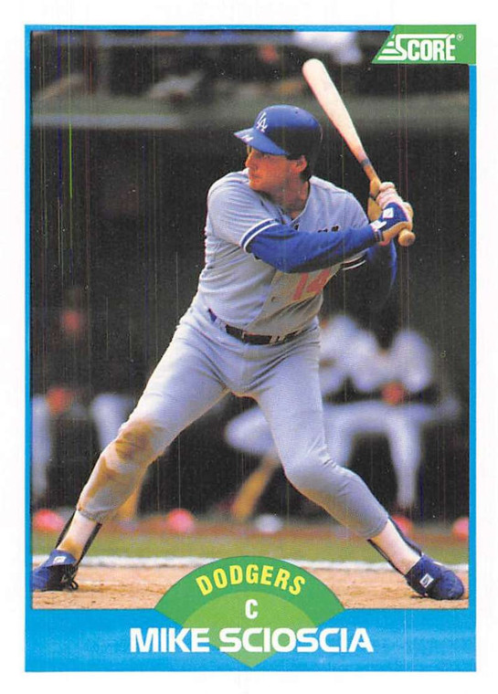 1989 Score #121 Mike Scioscia VG Los Angeles Dodgers 
