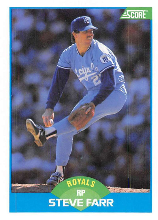 1989 Score #183 Steve Farr VG Kansas City Royals 