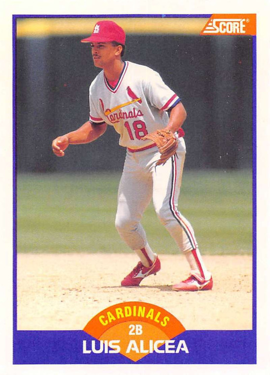 1989 Score #231 Luis Alicea VG RC Rookie St. Louis Cardinals 