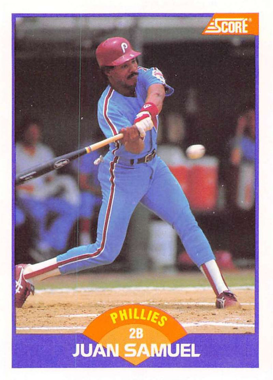 1989 Score #255 Juan Samuel VG Philadelphia Phillies 