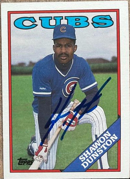Shawon Dunston Autographed 1988 Topps #695