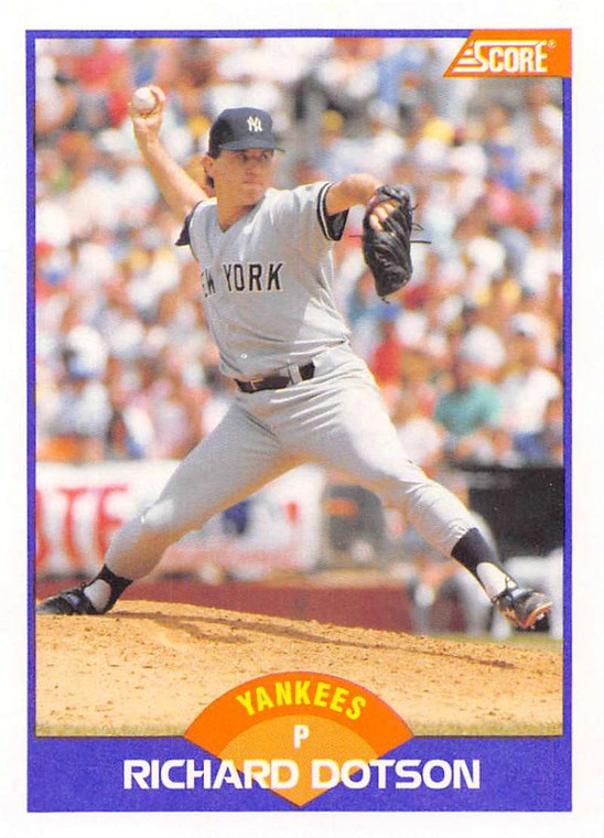 1989 Score #278 Richard Dotson VG New York Yankees 