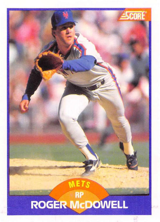 1989 Score #281 Roger McDowell VG New York Mets 