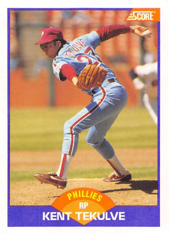 1989 Score #287 Kent Tekulve VG Philadelphia Phillies 