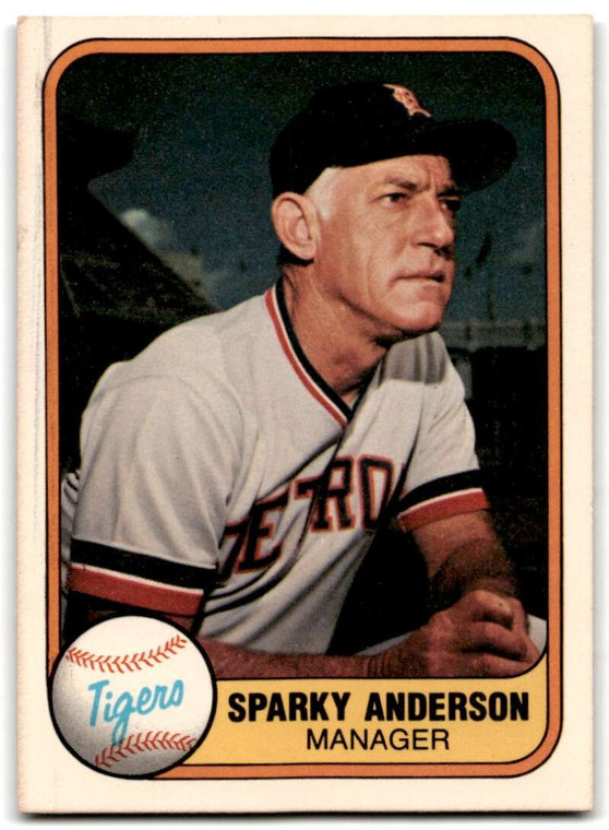 1981 Fleer #460 Sparky Anderson MG VG Detroit Tigers 