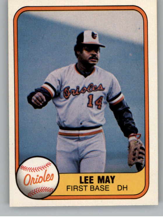 1981 Fleer #183 Lee May VG Baltimore Orioles 