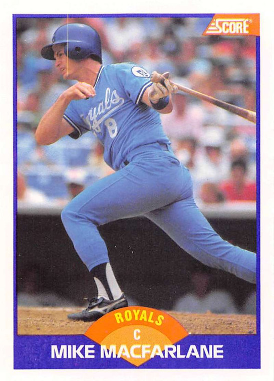 1989 Score #319 Mike Macfarlane VG RC Rookie Kansas City Royals 