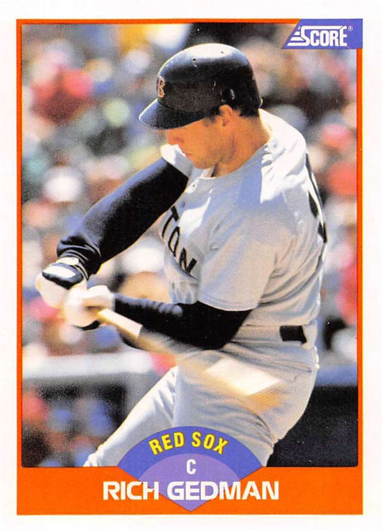 1989 Score #345 Rich Gedman VG Boston Red Sox 