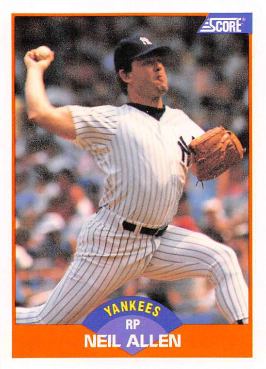 1989 Score #375 Neil Allen VG New York Yankees 