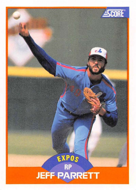 1989 Score #377 Jeff Parrett VG Montreal Expos 