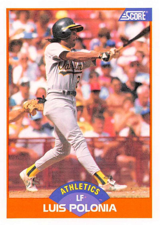 1989 Score #380 Luis Polonia VG Oakland Athletics 
