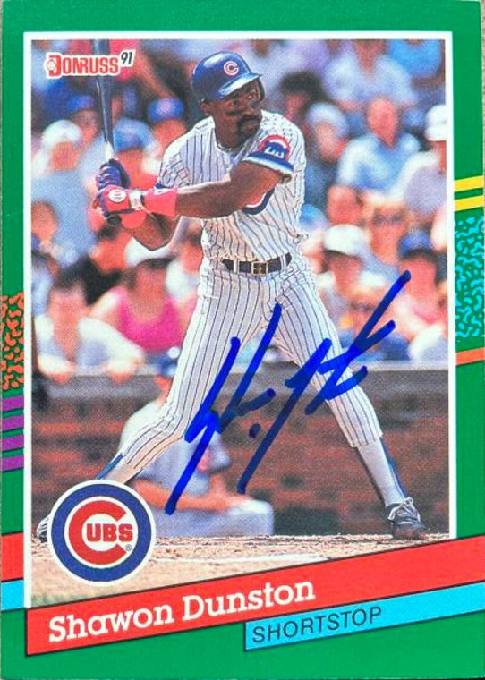 Shawon Dunston Autographed 1991 Donruss #686