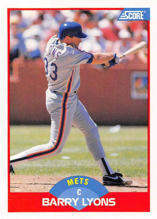 1989 Score #456 Barry Lyons VG New York Mets 