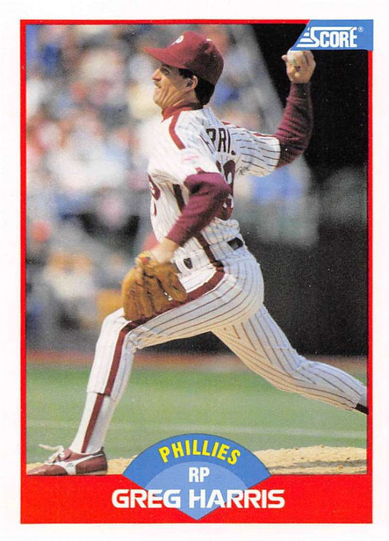 1989 Score #476 Greg Harris VG Philadelphia Phillies 