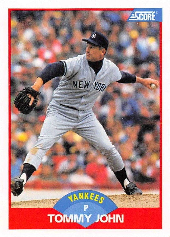 1989 Score #477 Tommy John VG New York Yankees 