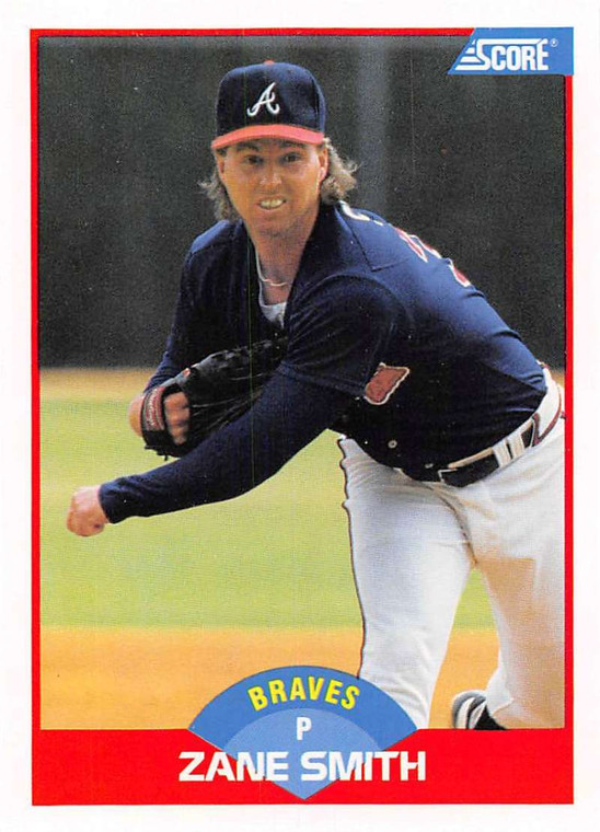 1989 Score #492 Zane Smith VG Atlanta Braves 