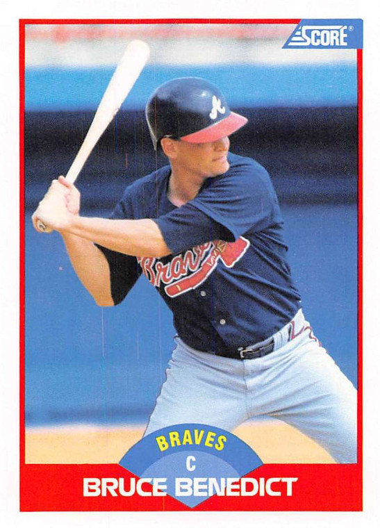 1989 Score #502 Bruce Benedict VG Atlanta Braves 