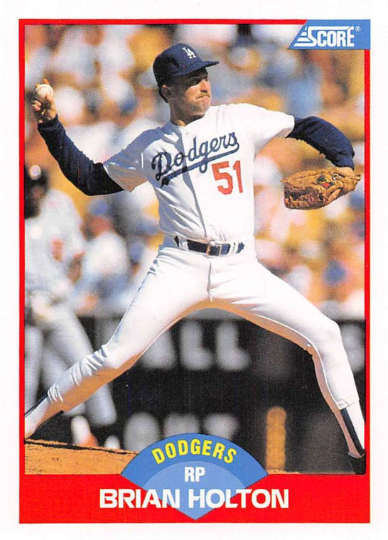 1989 Score #507b Brian Holton COR VG Los Angeles Dodgers 