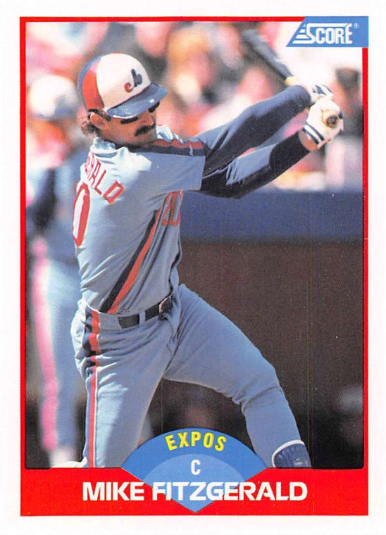 1989 Score #511 Mike Fitzgerald VG Montreal Expos 