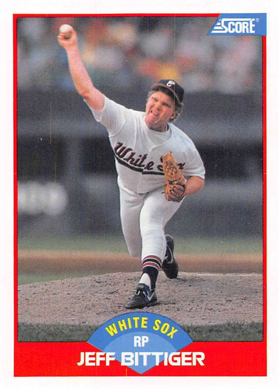 1989 Score #512 Jeff Bittiger VG RC Rookie Chicago White Sox 