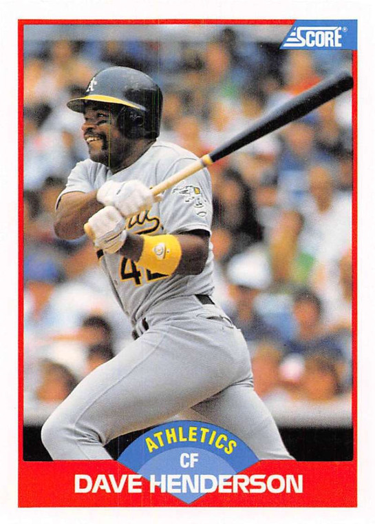 1989 Score #533 Dave Henderson VG Oakland Athletics 