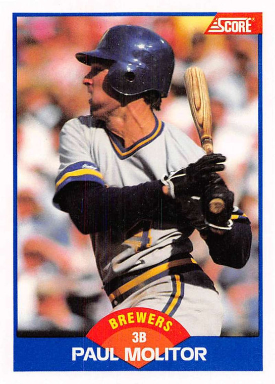 1989 Score #565 Paul Molitor VG Milwaukee Brewers 