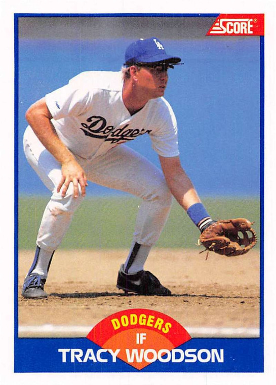 1989 Score #586 Tracy Woodson VG Los Angeles Dodgers 