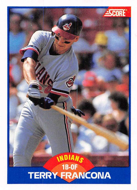 1989 Score #597 Terry Francona VG Cleveland Indians 