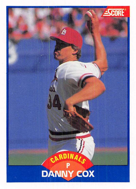 1989 Score #613 Danny Cox VG St. Louis Cardinals 