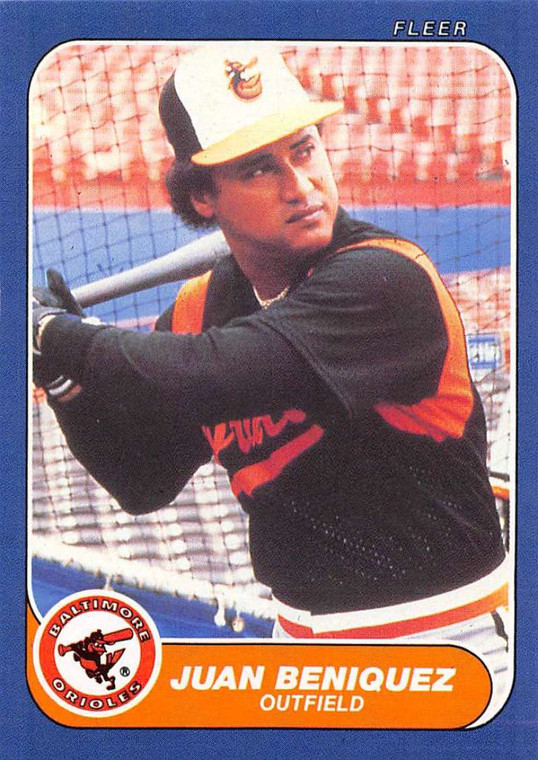 1986 Fleer Update #U-13 Juan Beniquez VG Baltimore Orioles 